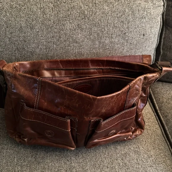 Fossil Leather Messenger Bag